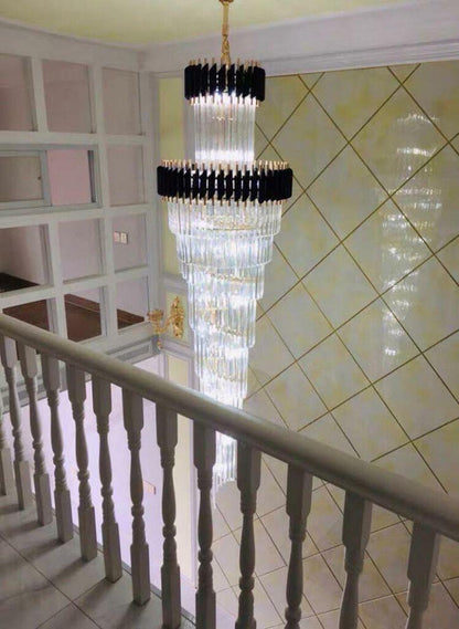 Spiral Crystal Chandelier For Foyer/ Staircase - Richardrider