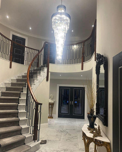 Spiral Crystal Chandelier For Foyer/ Staircase - Richardrider