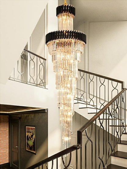 Spiral Crystal Chandelier For Foyer/ Staircase - Richardrider