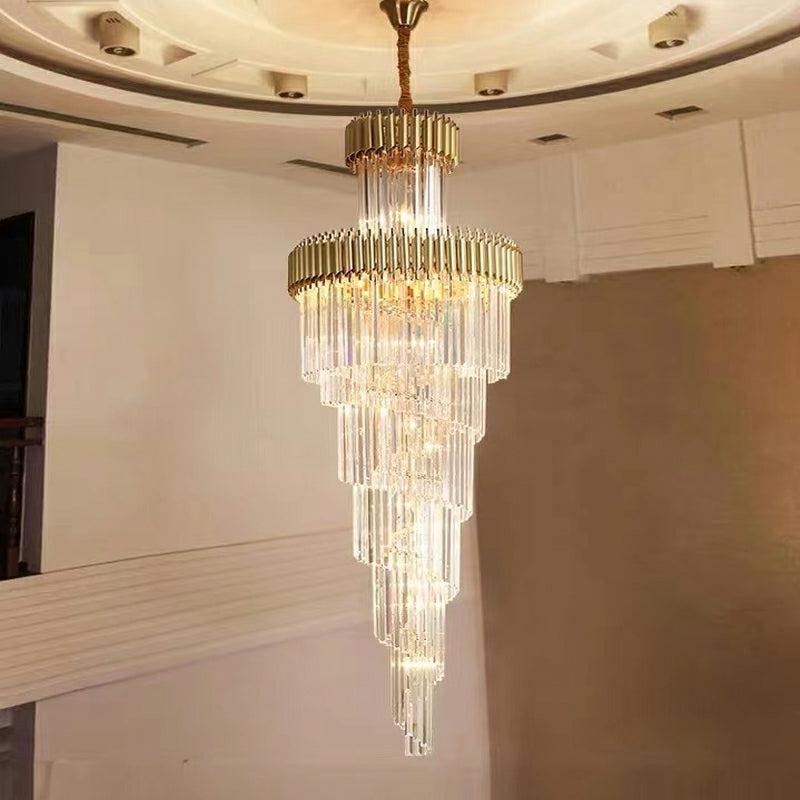 Spiral Crystal Chandelier For Foyer/ Staircase - Richardrider