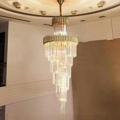 Spiral Crystal Chandelier For Foyer/ Staircase - Richardrider