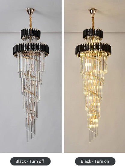 Spiral Crystal Chandelier For Foyer/ Staircase - Richardrider