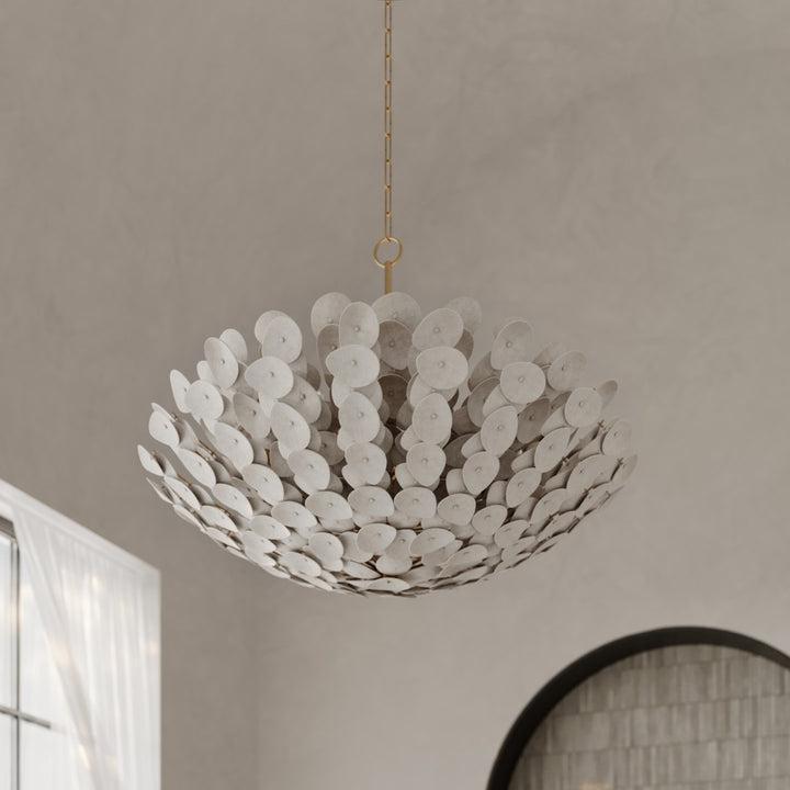 Aimi 12 Vintage Gold Leaf Chandelier Ceiling Light - Richardrider