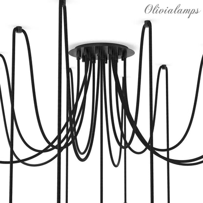 Art Crystal Ball Spider Chandelier Opal Matte Glass - Richardrider