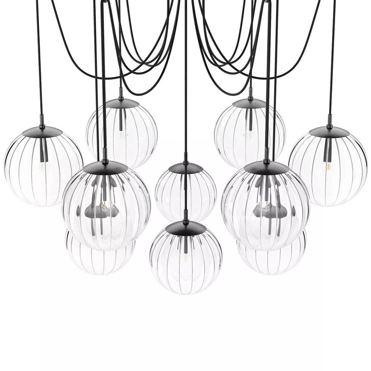 Art Crystal Ball Spider Chandelier Clear Ribbon Glass - Richardrider