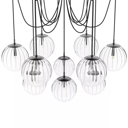 Art Crystal Ball Spider Chandelier Clear Ribbon Glass - Richardrider