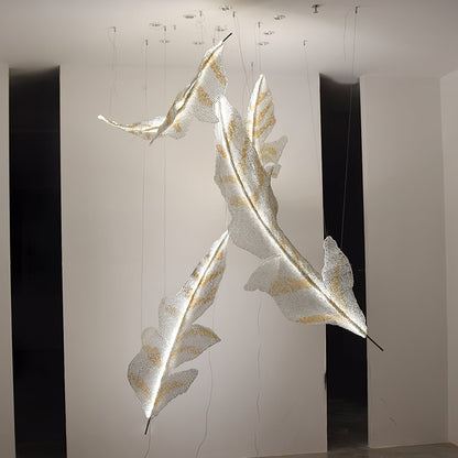 Galaxy Falling Leaves Glass Crystal Spiral Chandelier