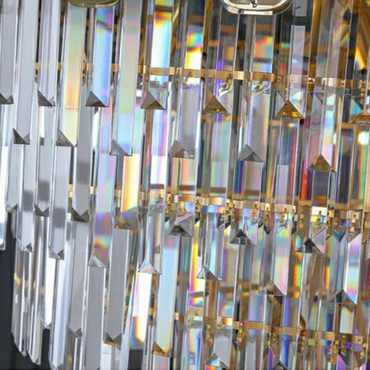 Fashion Large Staircase Chandelier For Foyer Living Room Entrance Crystal Ceiling Light Fixture In Gold Finish - Richardrider