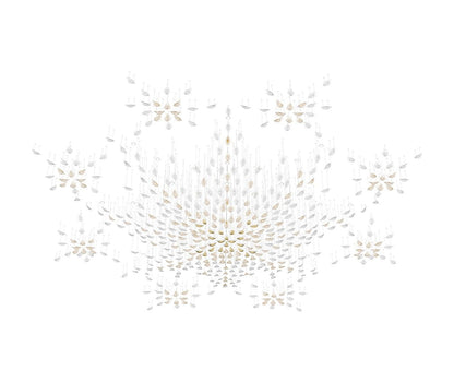 Floating Leaves Meteor Shower Crystal Spiral Chandelier