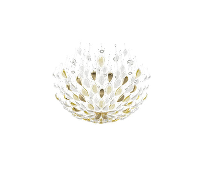 Floating Leaves Meteor Shower Crystal Spiral Chandelier
