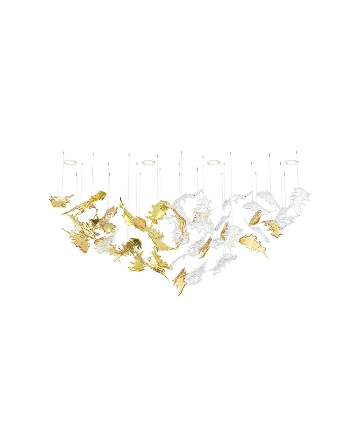 Galaxy Flying Leaves Meteor Shower Crystal Spiral Chandelier