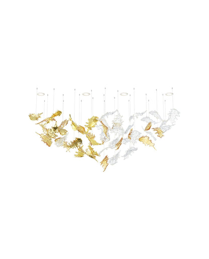 Galaxy Flying Leaves Meteor Shower Crystal Spiral Chandelier