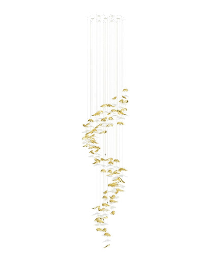 Galaxy Flying Leaves Meteor Shower Crystal Spiral Chandelier