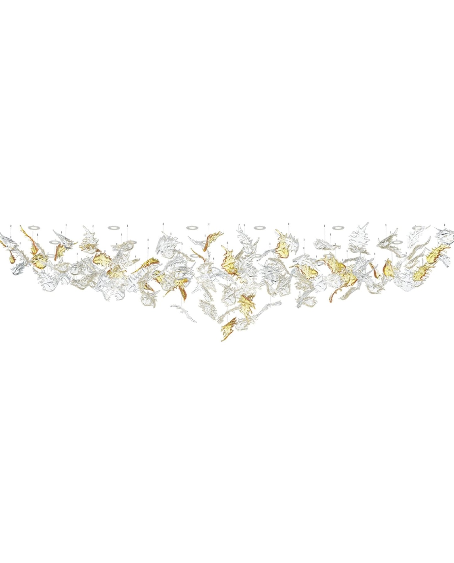 Galaxy Flying Leaves Meteor Shower Crystal Spiral Chandelier