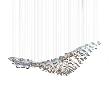 Galaxy Flying Surge Meteor Shower Crystal Spiral LED Chandelier