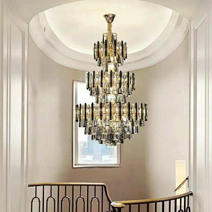 Foyer 3 Layers Extra Large Crystal Chandelier For Living Room Staircase Ceiling Lighting Fixture - Richardrider