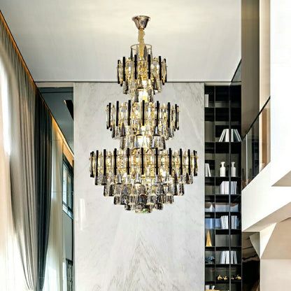 Foyer 3 Layers Extra Large Crystal Chandelier For Living Room Staircase Ceiling Lighting Fixture - Richardrider
