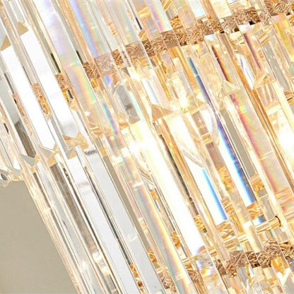 Tiered Foyer Staircase Spiral Crystal Chandelier Hotel Hall/ Entrance High Ceiling Pendant Lighting Fixture - Richardrider