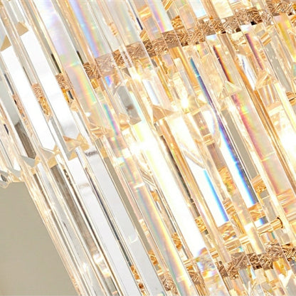 Extra Large Tiered Spiral Crystal Chandelier for High Ceiling