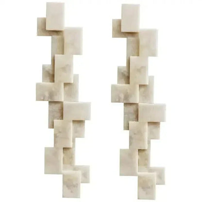 Pair Of Long Wall Sconces in Alabaster - Richardrider