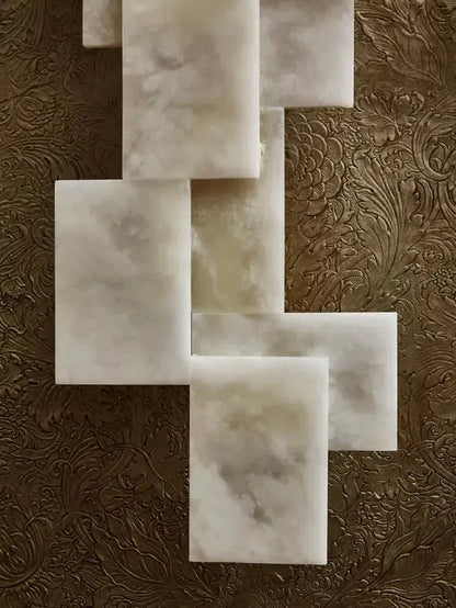 Pair Of Long Wall Sconces in Alabaster - Richardrider