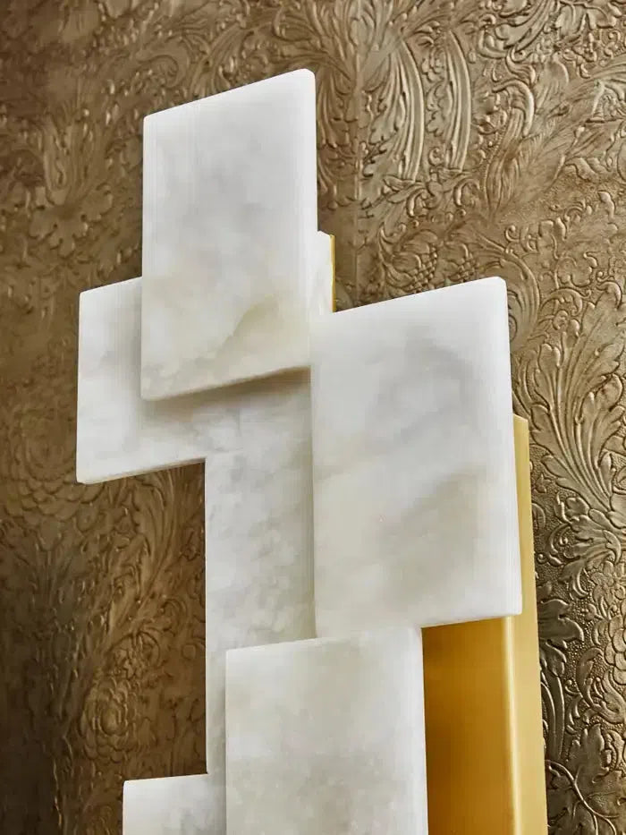 Pair Of Long Wall Sconces in Alabaster - Richardrider