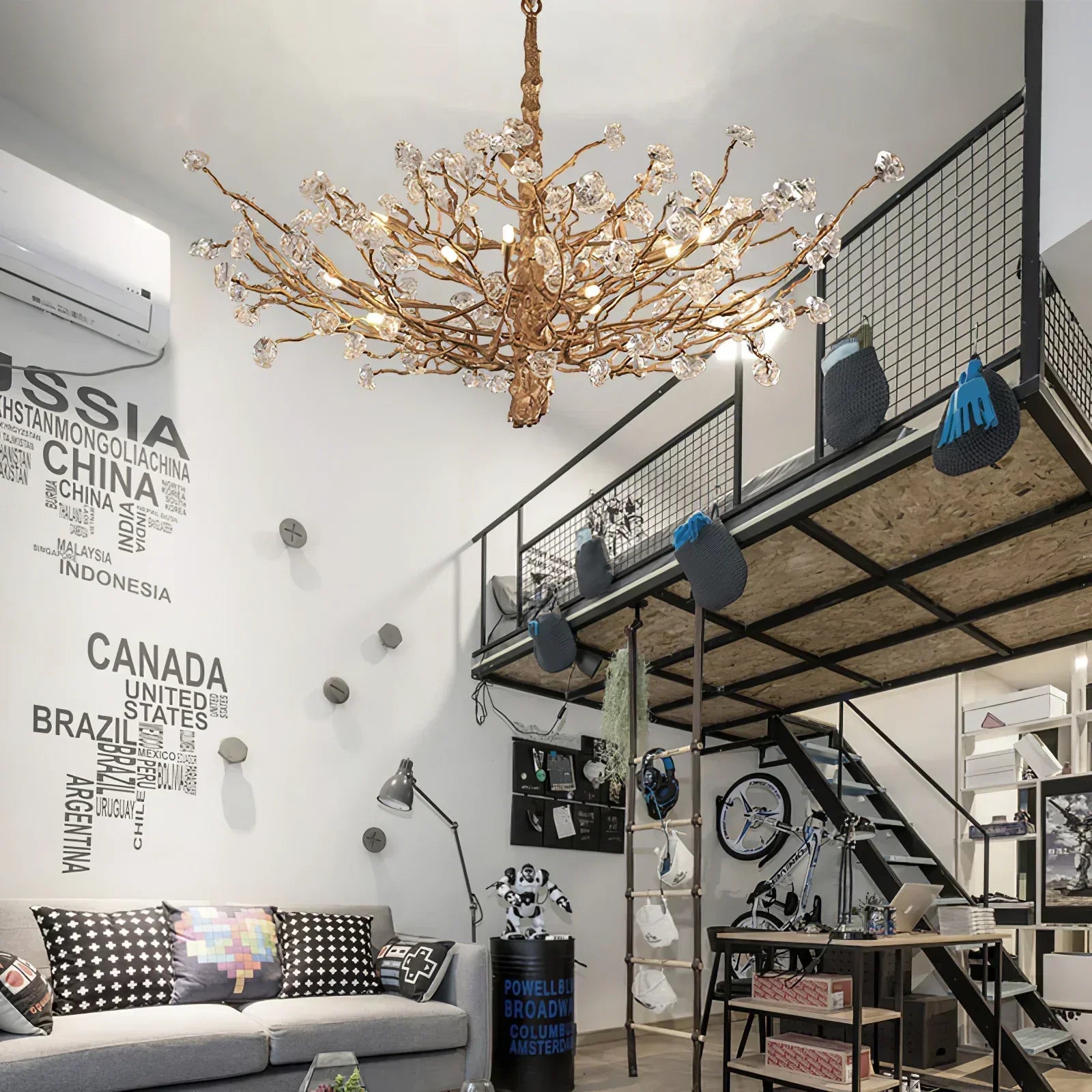 Gemstone Branch Chandelier with Artistic Design for Bedroom or Living Room - Richardrider