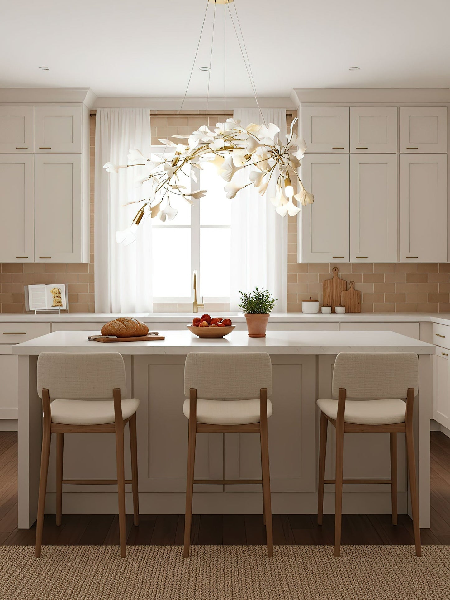 Gingko Ceramic Branch Chandelier A