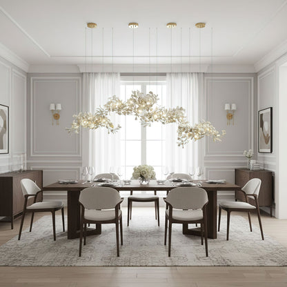 Gingko Ceramic Branch Chandelier C
