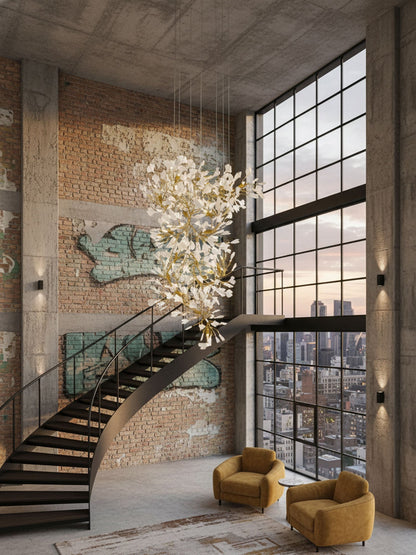 Gingko Ceramic Branch Chandelier F