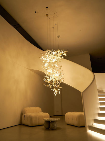 Gingko Ceramic Branch Chandelier F