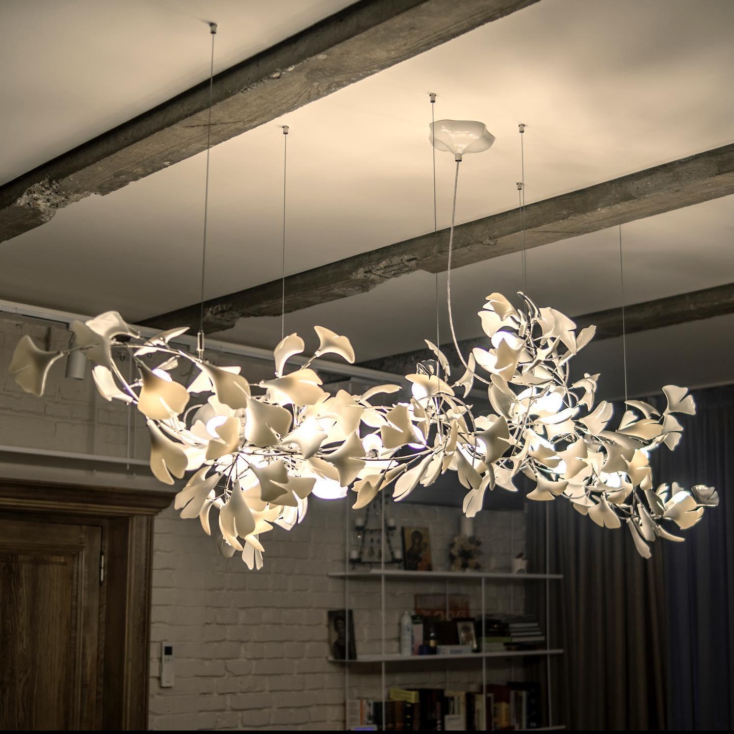 Gingko Ceramic Branch Chandelier A