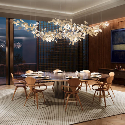 Gingko Ceramic Branch Chandelier A