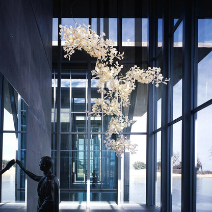 Gingko Ceramic Branch Chandelier A