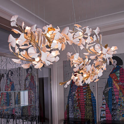 Gingko Ceramic Branch Chandelier A