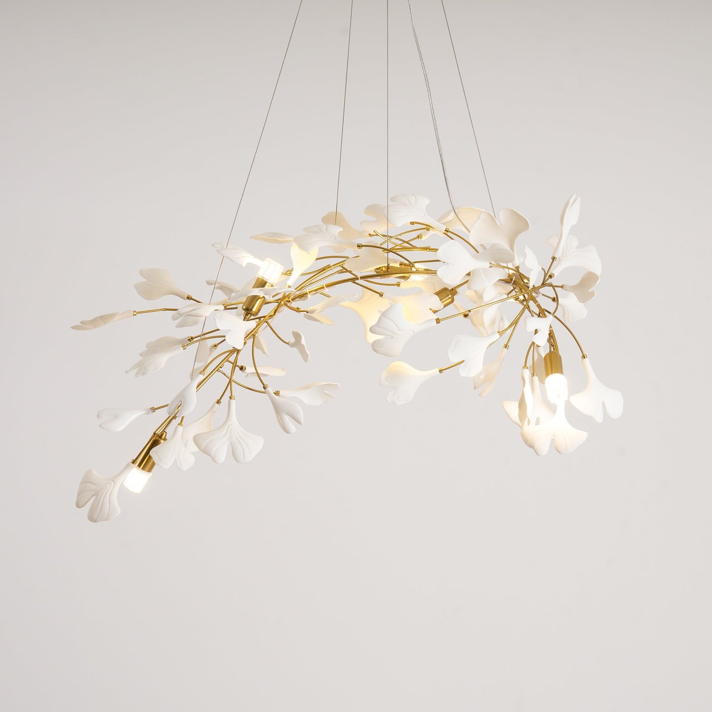 Gingko Ceramic Branch Chandelier A