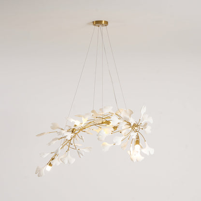 Gingko Ceramic Branch Chandelier A