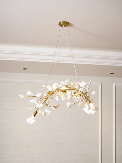 Gingko Ceramic Branch Chandelier A