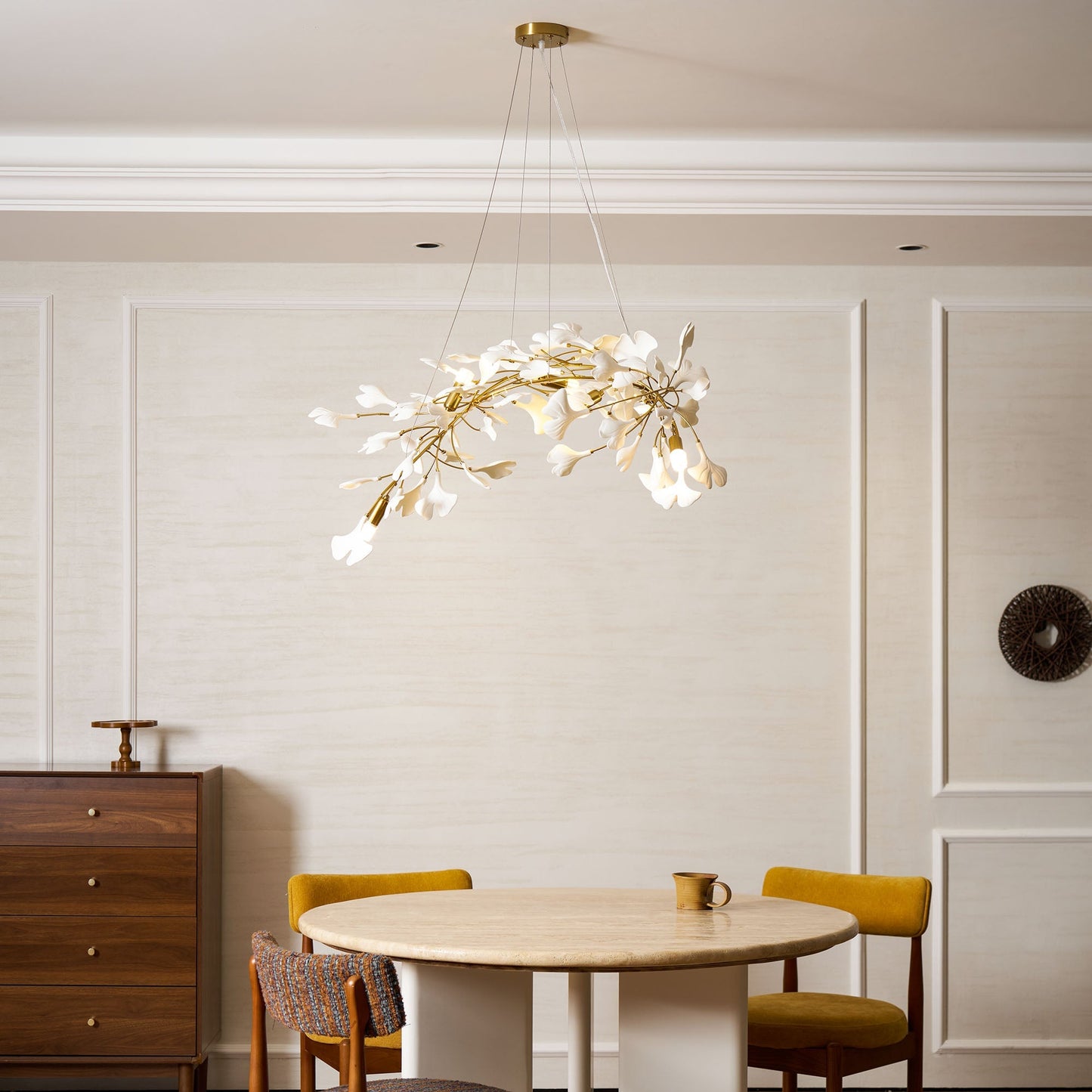 Gingko Ceramic Branch Chandelier A