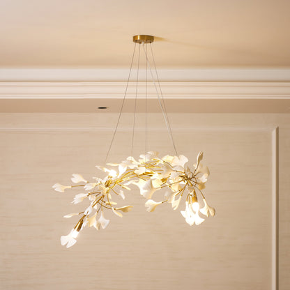 Gingko Ceramic Branch Chandelier A
