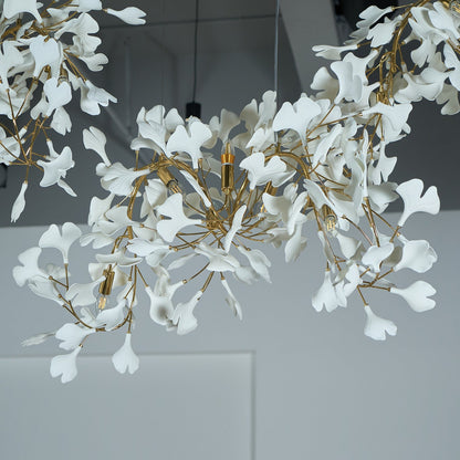 Gingko Ceramic Branch Chandelier C