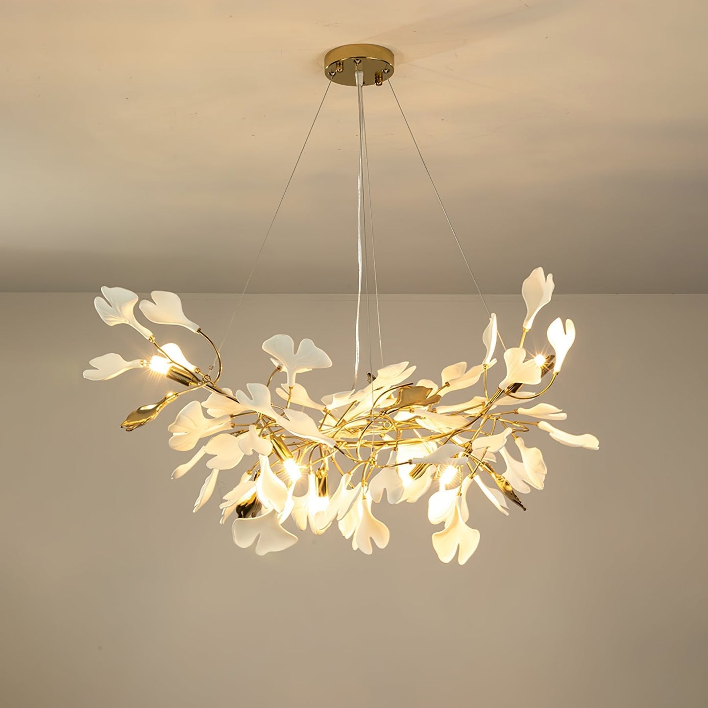 Gingko Ceramic Branch Chandelier Z