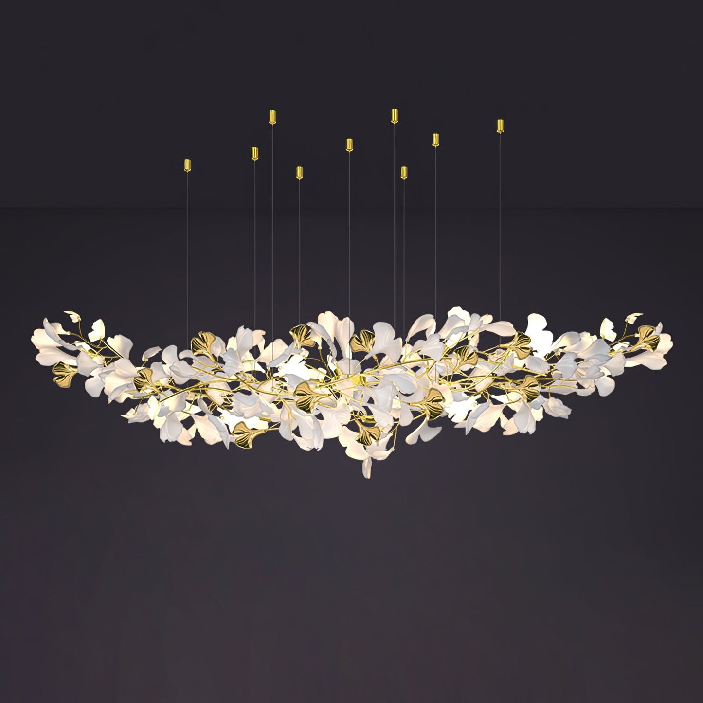 Gingko Ceramic Branch Chandelier Z