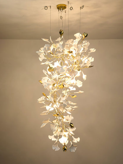 Gingko Ceramic Branch Chandelier Z