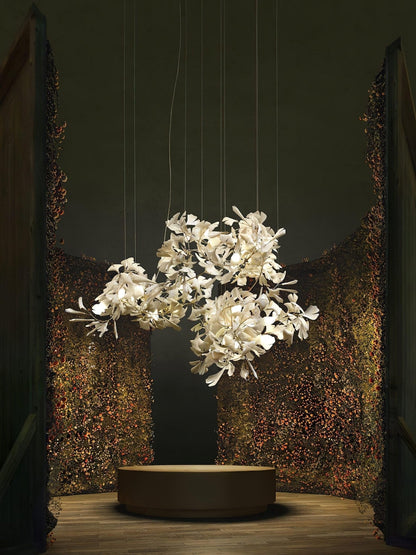 Gingko Ceramic Branch Chandelier F