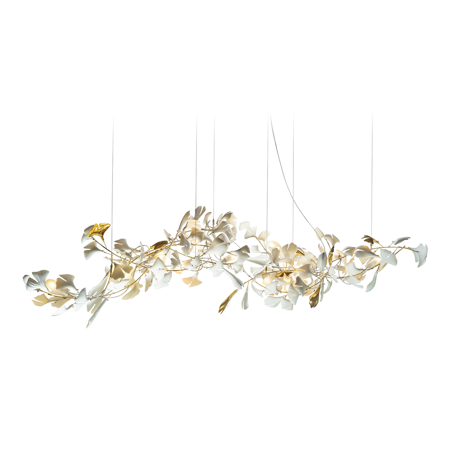 Gingko Ceramic Branch Chandelier A