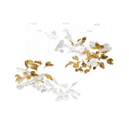 Ginkgo Ceramics Tree Chandelier