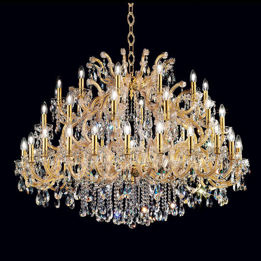 Golden 32 lights maria theresa chandelier