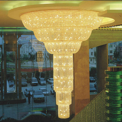 Golden Empire mounting crystal chandelier