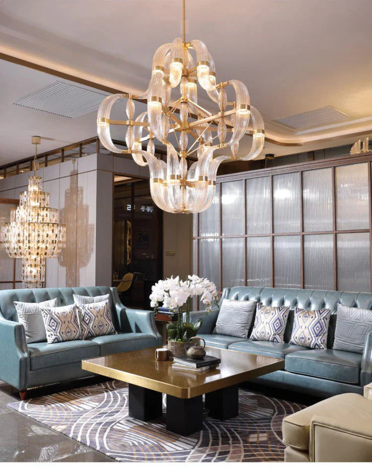 Modern Art Glass Chandelier for Living Room/Dining Room/Kitchen Island/Bedroom